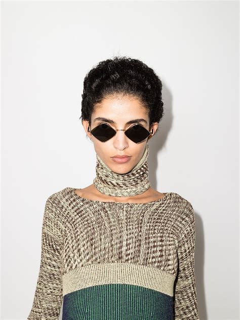 saint laurent eyewear lisa diamond-frame sunglasses